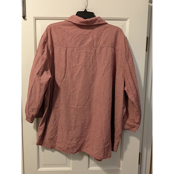 Vintage Tweety Bird Women’s Plus Size 26W/28W Button Down Shirt Plaid Red Looney - Picture 12 of 16
